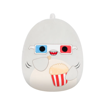 SQUISHMALLOWS Sivý žralok s popcornom – Gordon, 35 cm