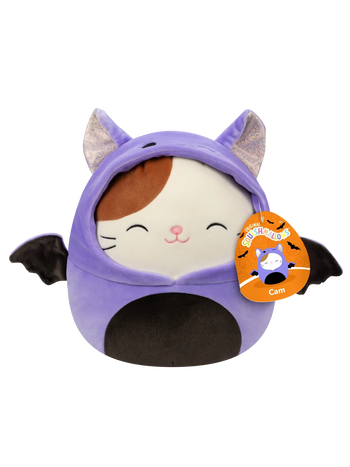 SQUISHMALLOWS Mačka Cam v kostýme netopiera, 20 cm