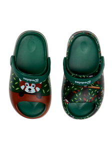 Veselé Chunky sandále pre bábätká Panda červená