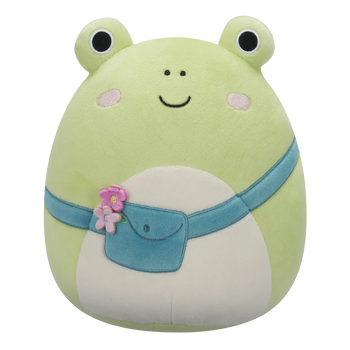 SQUISHMALLOWS Zelená žaba s kabelkou Wendy, 20 cm