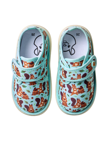 Veselé papučky pre bábätká Veverička v lese