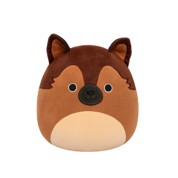 SQUISHMALLOWS Mario hnedý nemecký ovčiak, 30 cm