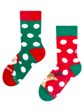 Veselé detské teplé ponožky Santa a Rudolf