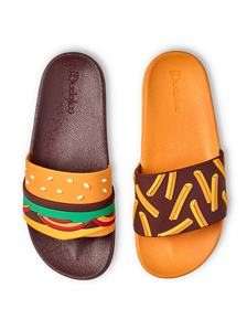 Veselé šľapky Burger a hranolky