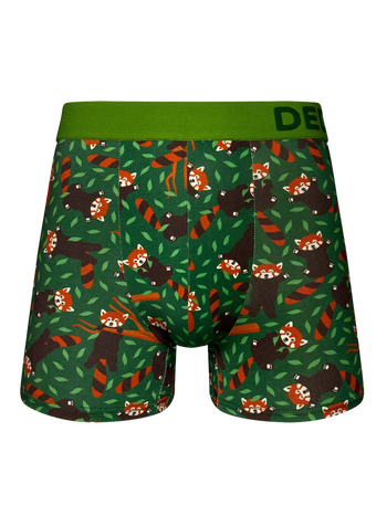 Veselé pánske boxerky Panda červená