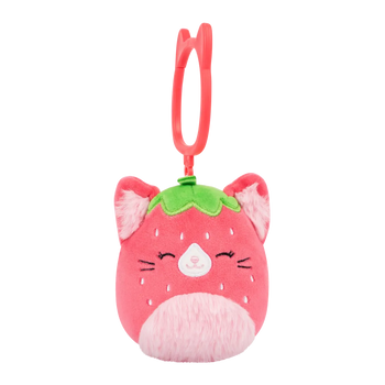SQUISHMALLOWS Kľúčenka - Jahodová mačka Olma, 9 cm