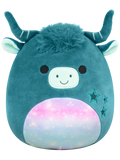 SQUISHMALLOWS Zelená horská krava Clark, 13 cm