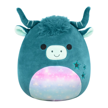 SQUISHMALLOWS Zelená horská krava Clark, 13 cm