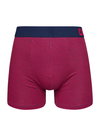 Modro-červené pánske vzorované boxerky