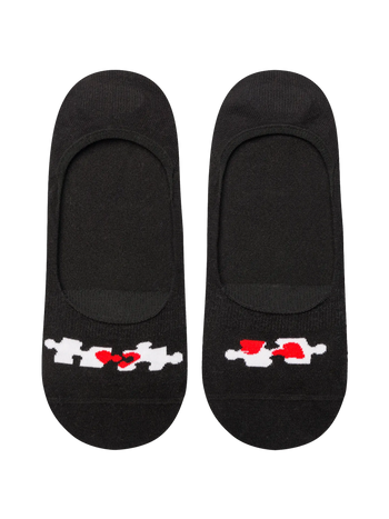 Veselé ťapky Puzzle so srdiečkami