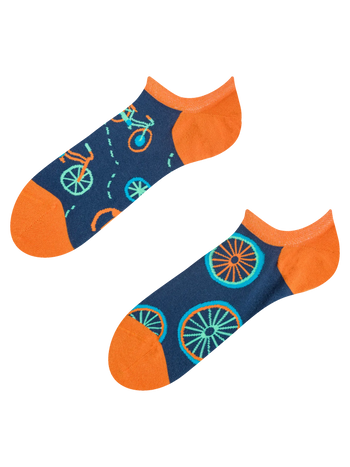 Veselé ponožky do tenisiek Oranžový bicykel