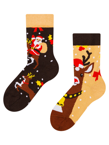 Veselé detské ponožky Sob a Santa 