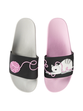 Veselé šľapky Mačka a klbko