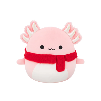 SQUISHMALLOWS Ružový axolotl so šálom – Archie, 30 cm