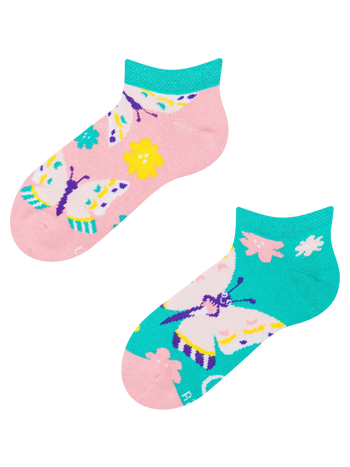 Veselé detské členkové ponožky Roztomilé motýle