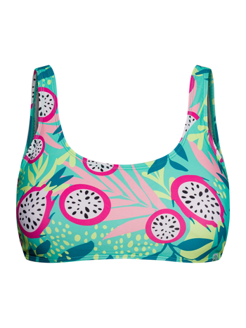 Veselý športový vrchný diel plaviek Dračie ovocie