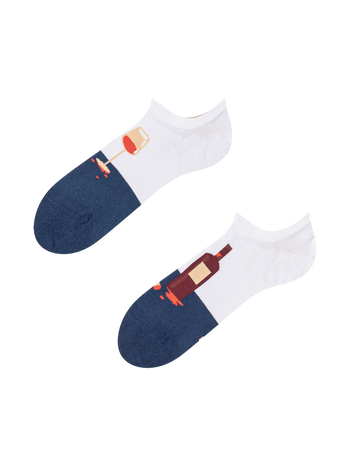 Veselé ponožky do tenisiek Fľaša vína