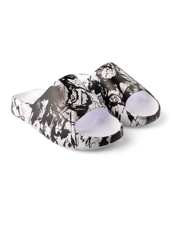 Veselé Chunky šľapky Čiernobiele škvrny